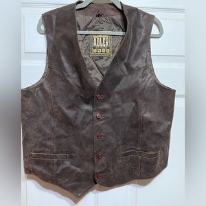Vintage Western leather vest.